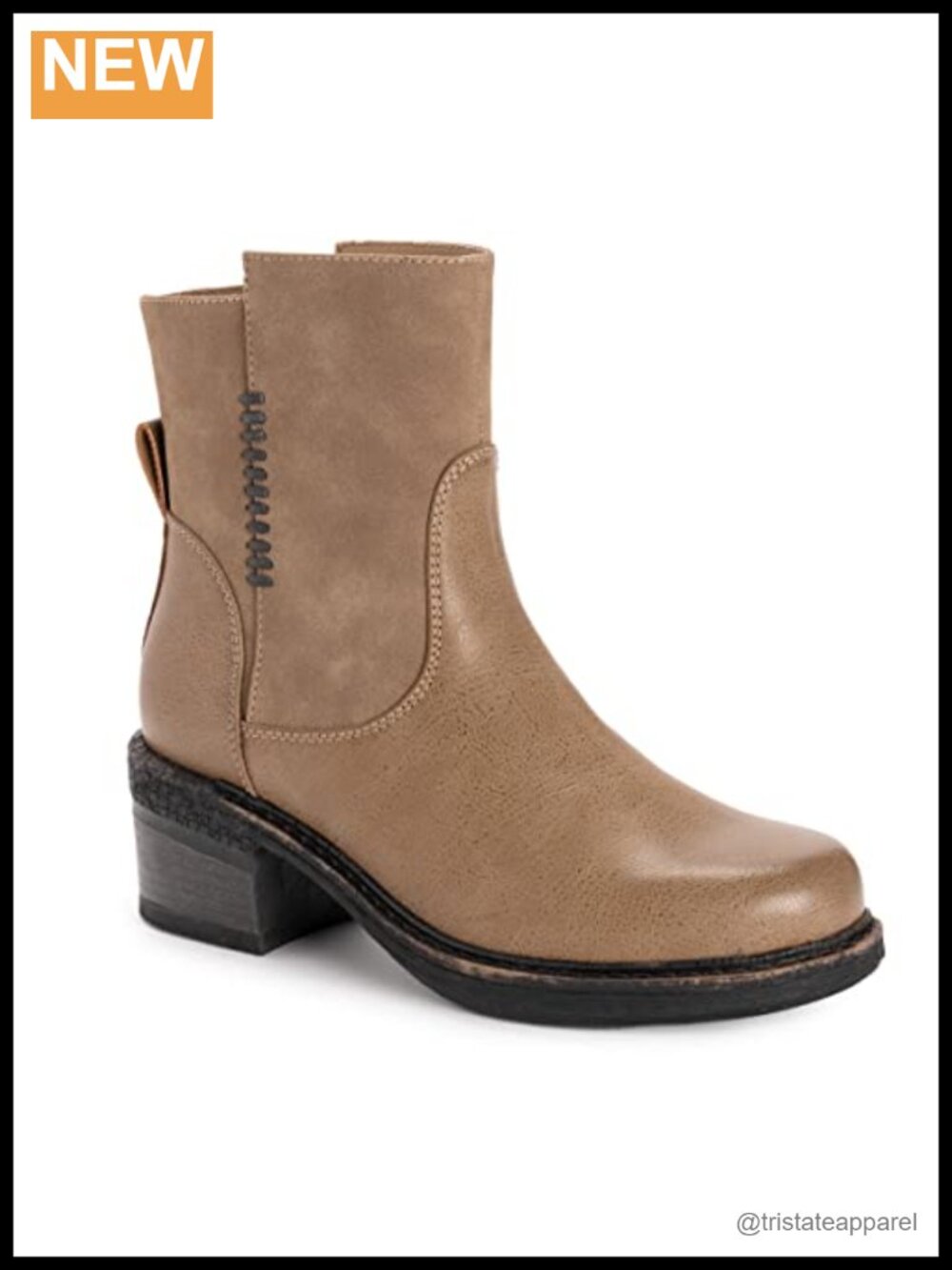 Faux Fur Lined Mid-Calf Zip Up Snow Boots Memory Foam